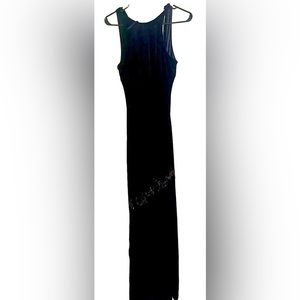 Vintage Scott McClintock Millennium 2000 black velvet evening dress